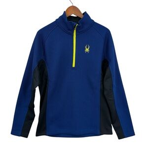 SPYDER Half Zip Outbound Sweater Pullover Blue Black